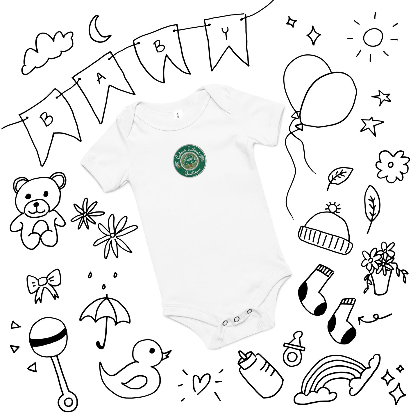 Insignia Embroidery Bodysuit