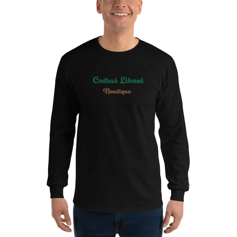 Script Embroidery Men's Long Sleeve