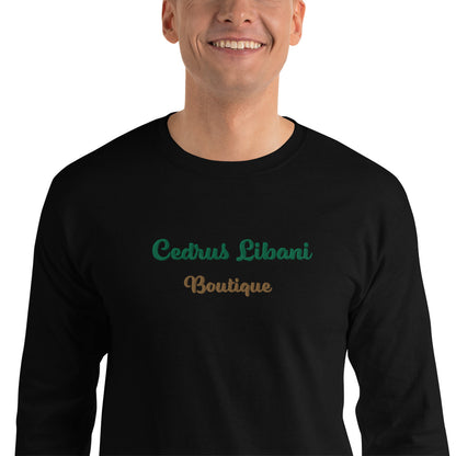 Script Embroidery Men's Long Sleeve