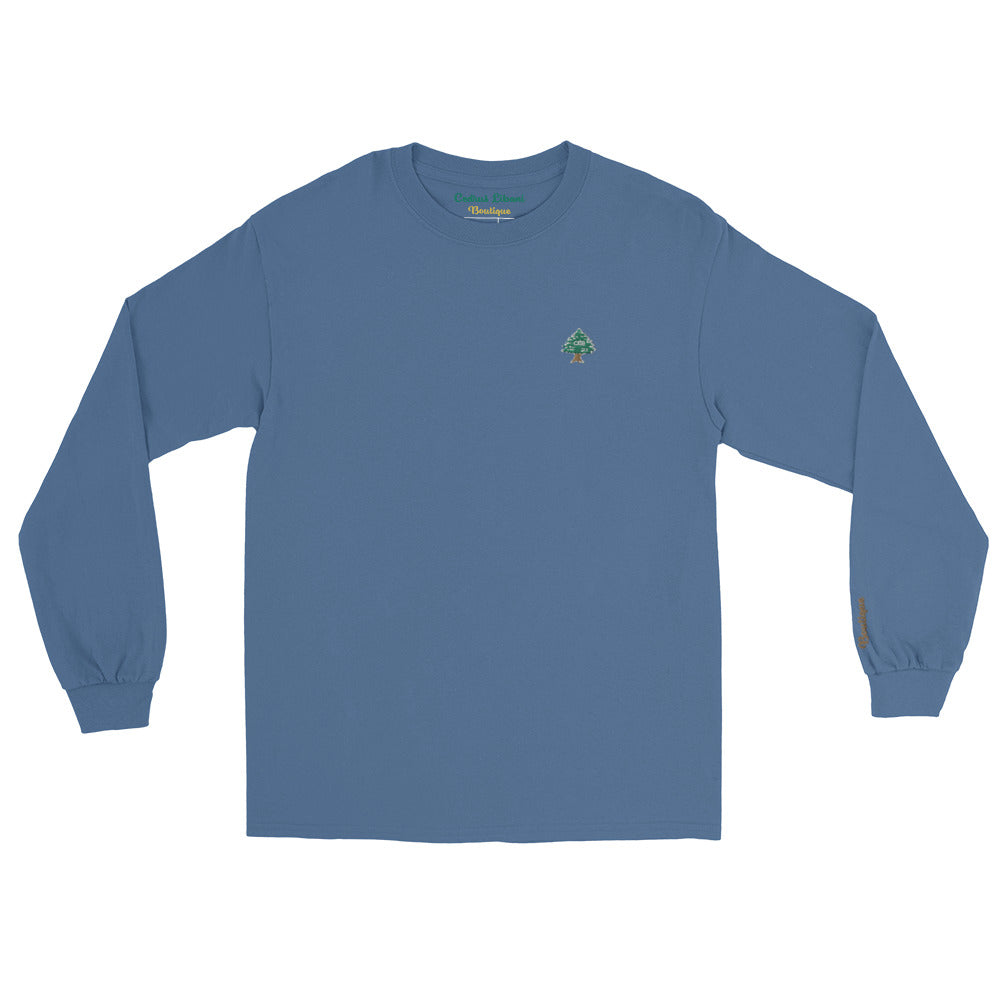 Cedar Embroidery Men's Long Sleeve