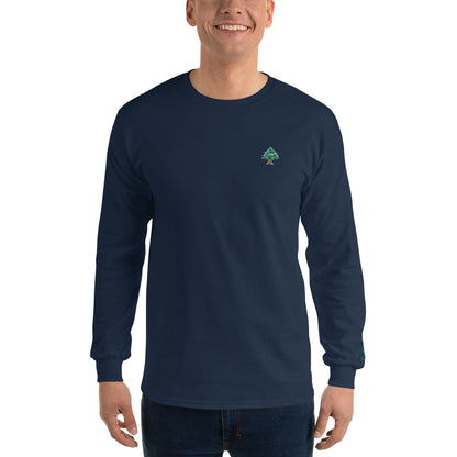 Cedar Embroidery Men's Long Sleeve