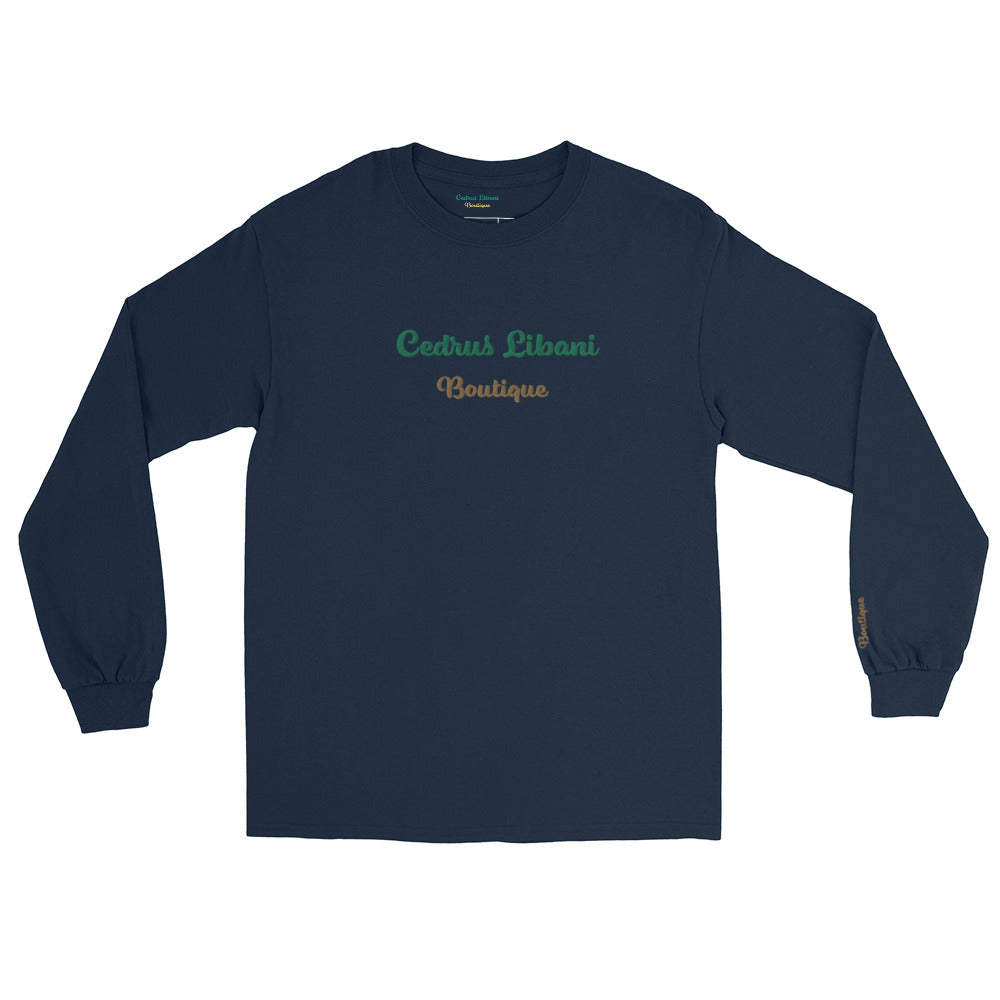 Script Embroidery Men's Long Sleeve