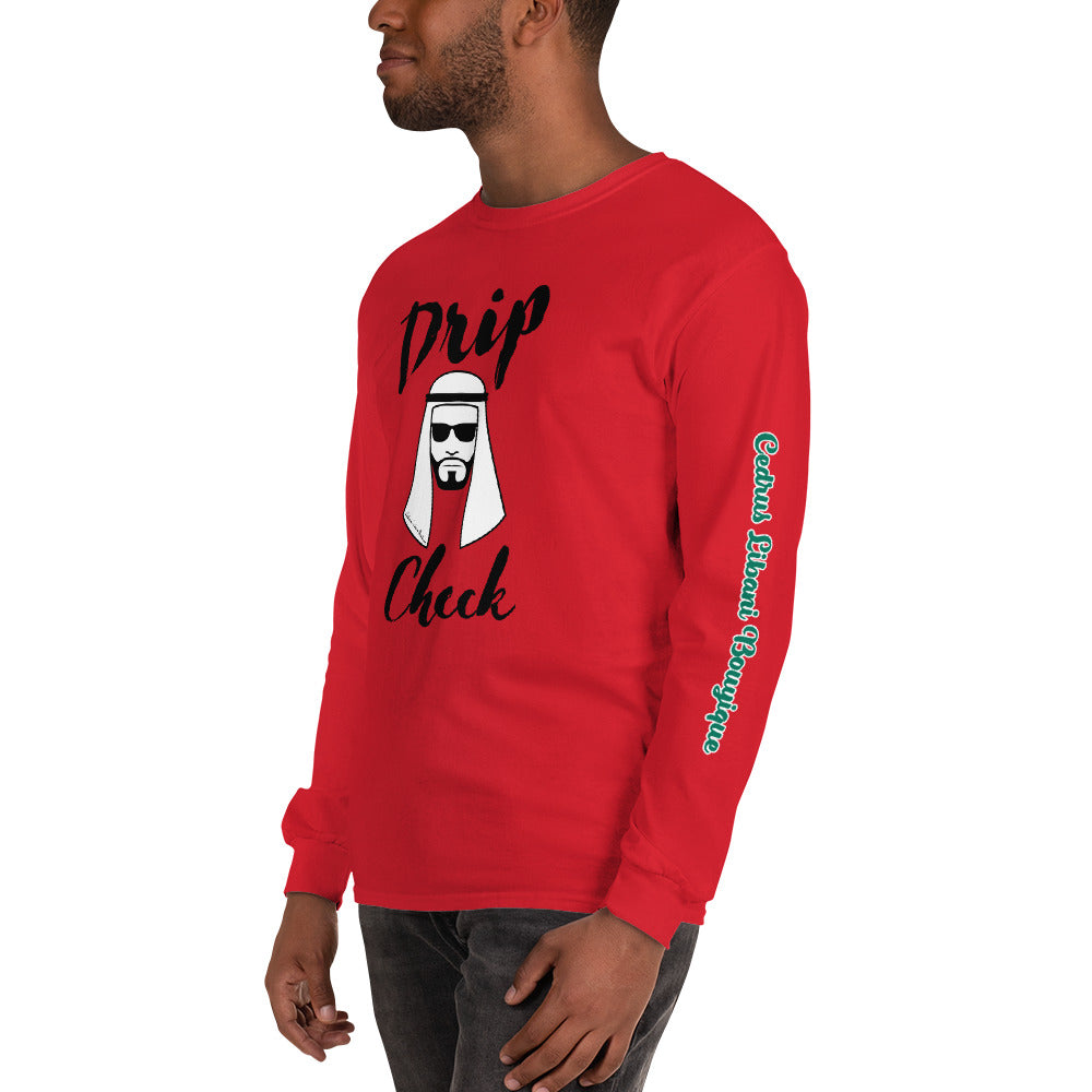 Drip Check Men's Long Sleeve