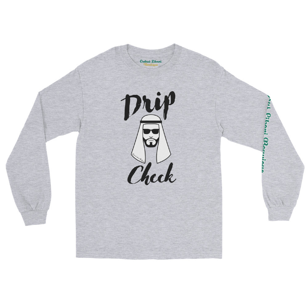 Drip Check Men's Long Sleeve