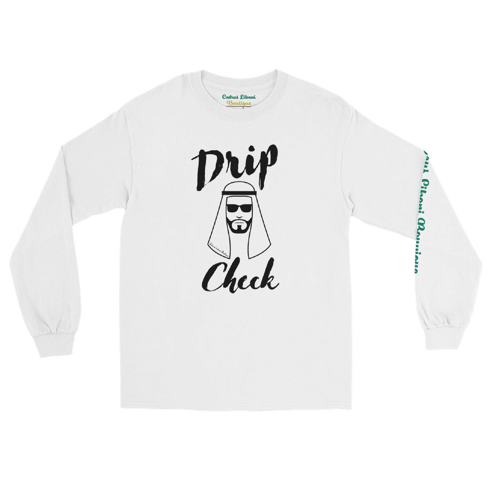 Drip Check Men's Long Sleeve