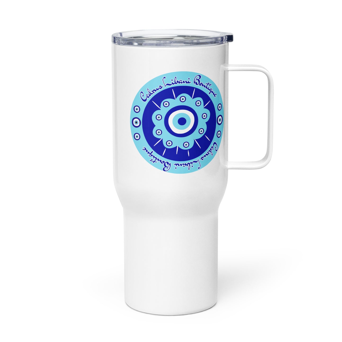 Evil Eye Flower Travel Mug