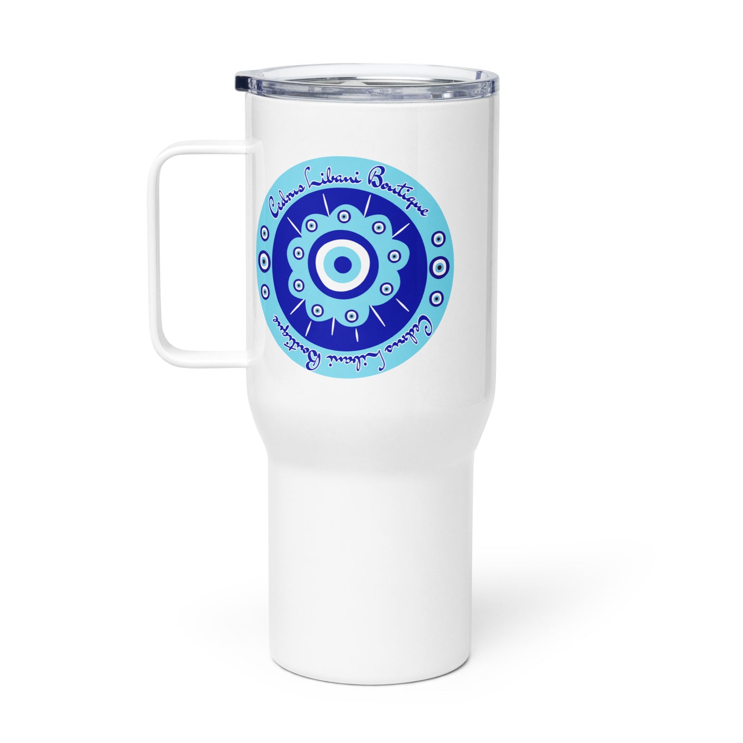 Evil Eye Flower Travel Mug