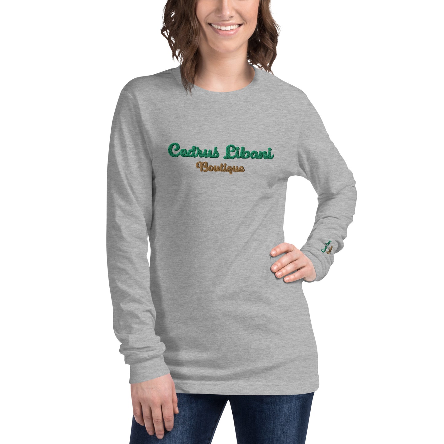 Script Embroidery Women's Long Sleeve