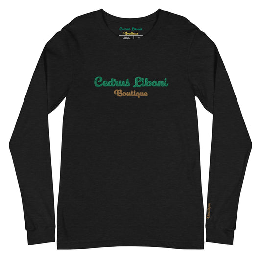 Script Embroidery Women's Long Sleeve