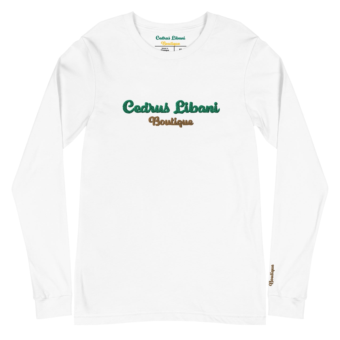 Script Embroidery Women's Long Sleeve