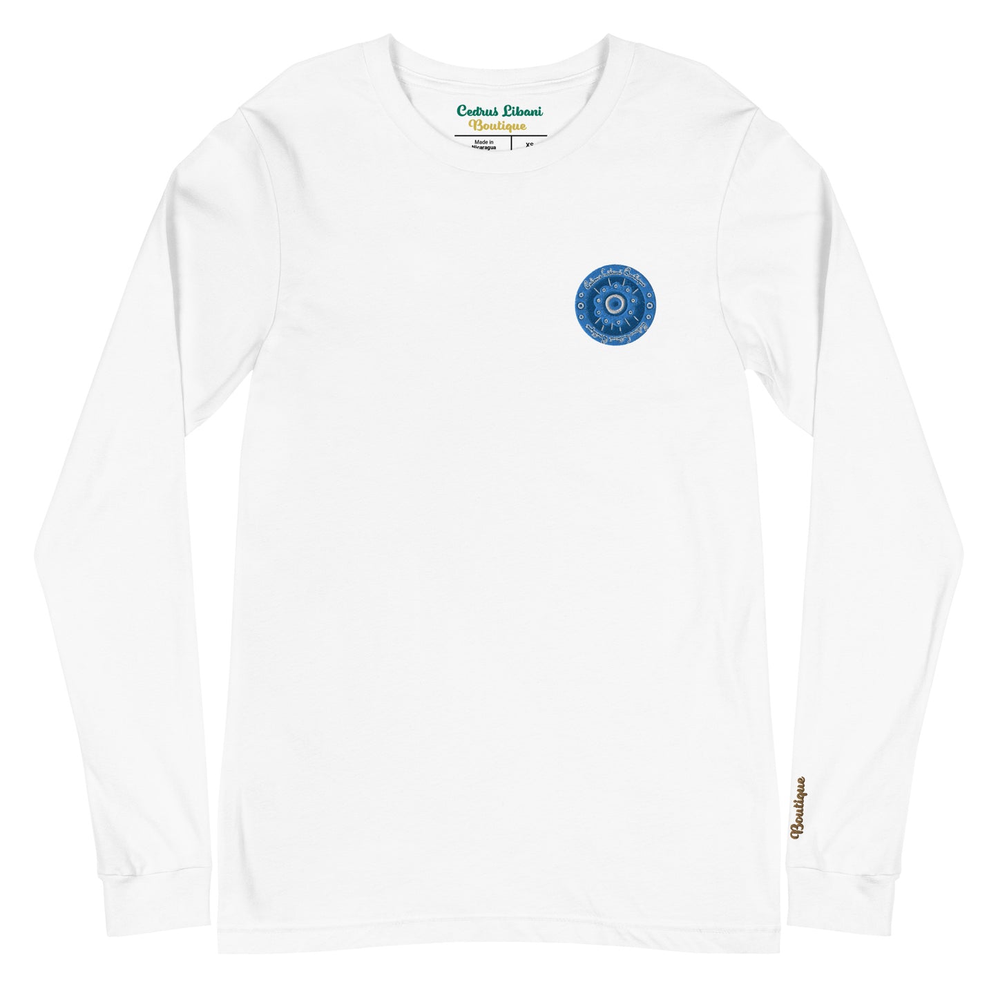 Evil Eye Flower Embroidery Women's Long Sleeve