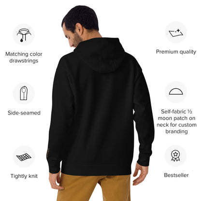 Script Embroidery Men's Hoodie