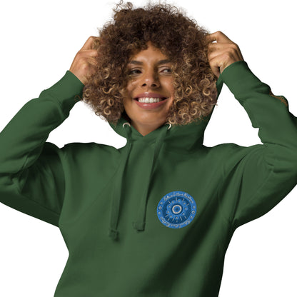 Evil Eye Flower Embroidery Women's Hoodie