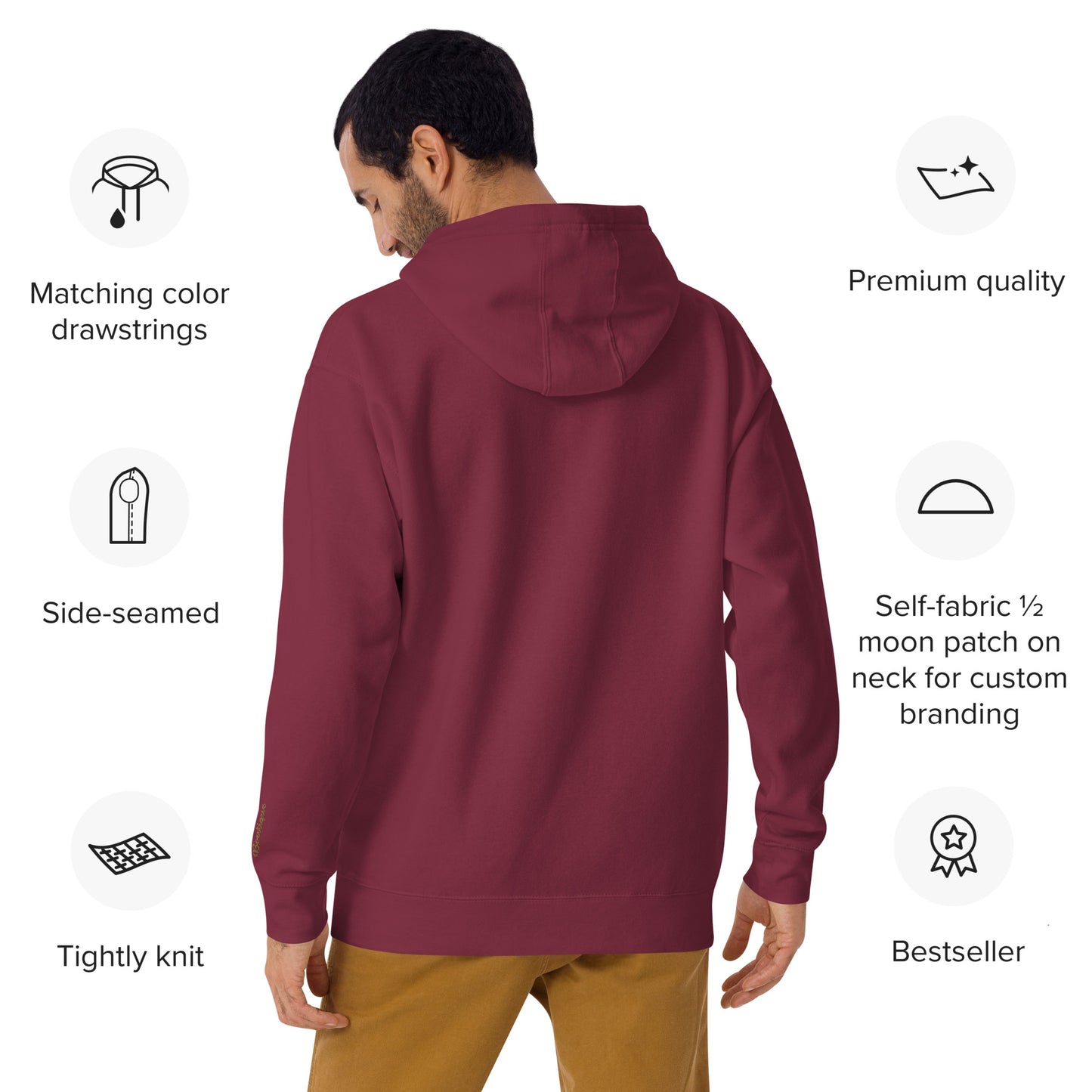 Camelus Embroidery Men's Hoodie