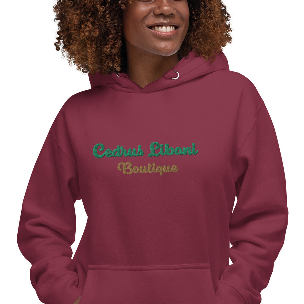 Script Embroidery Women's Hoodie