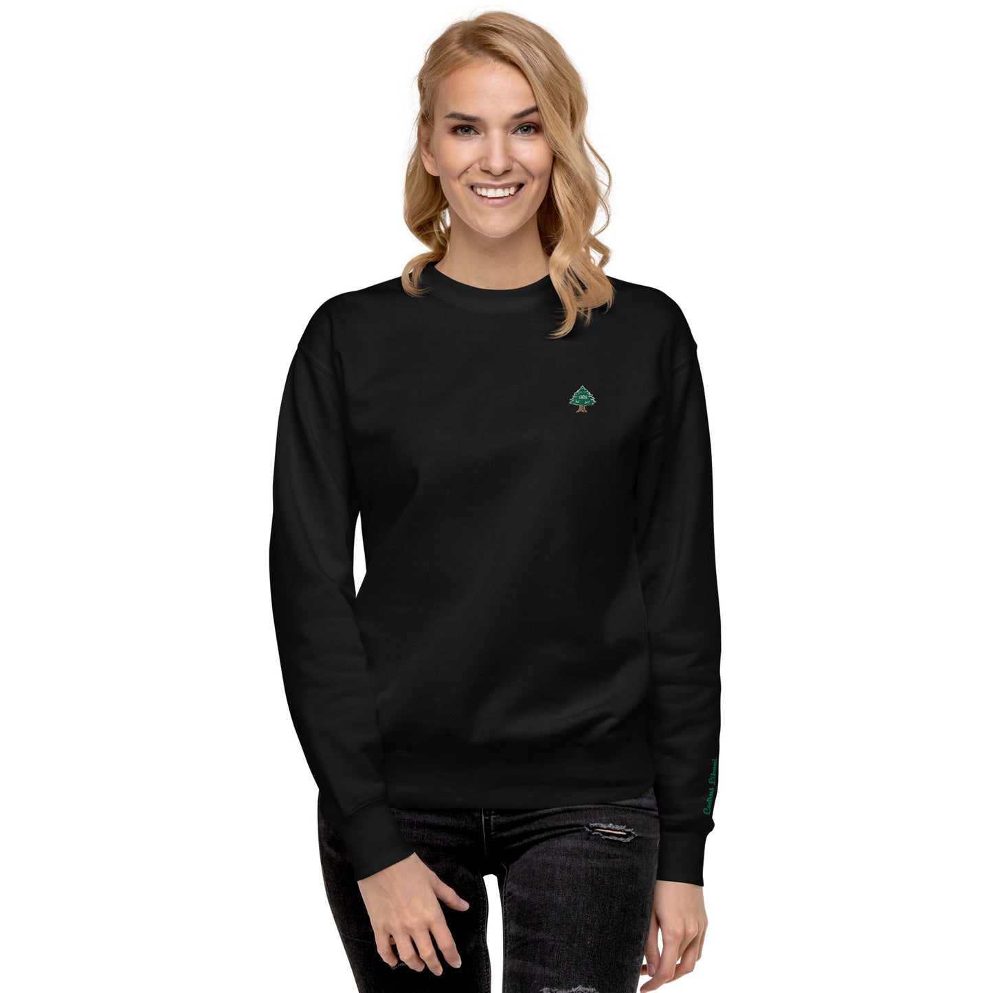 Cedar Embroidery Women's Sweatshirt