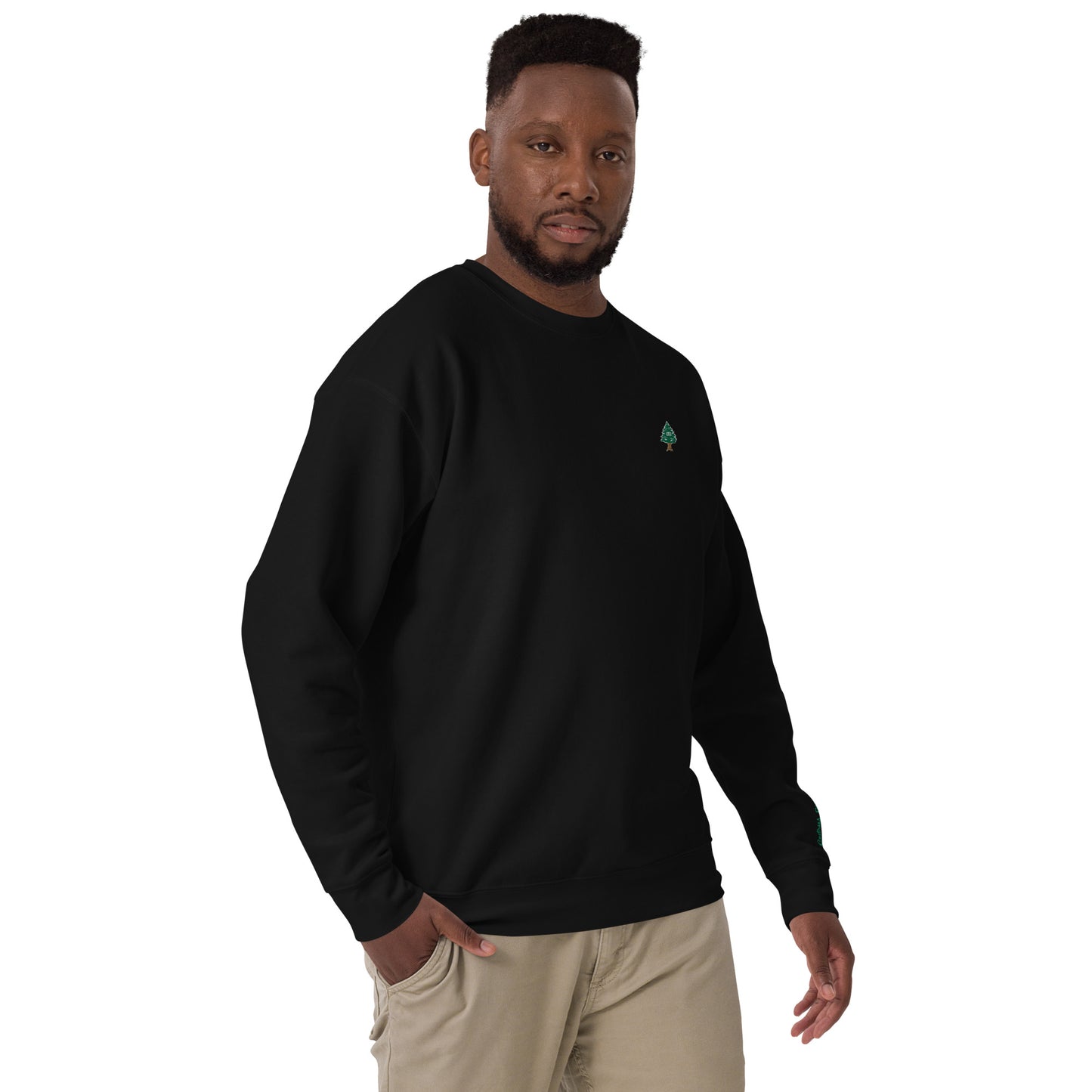 Cedar Embroidery Men's Sweatshirt