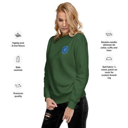 Evil Eye Flower Embroidery Women's Sweatshirt