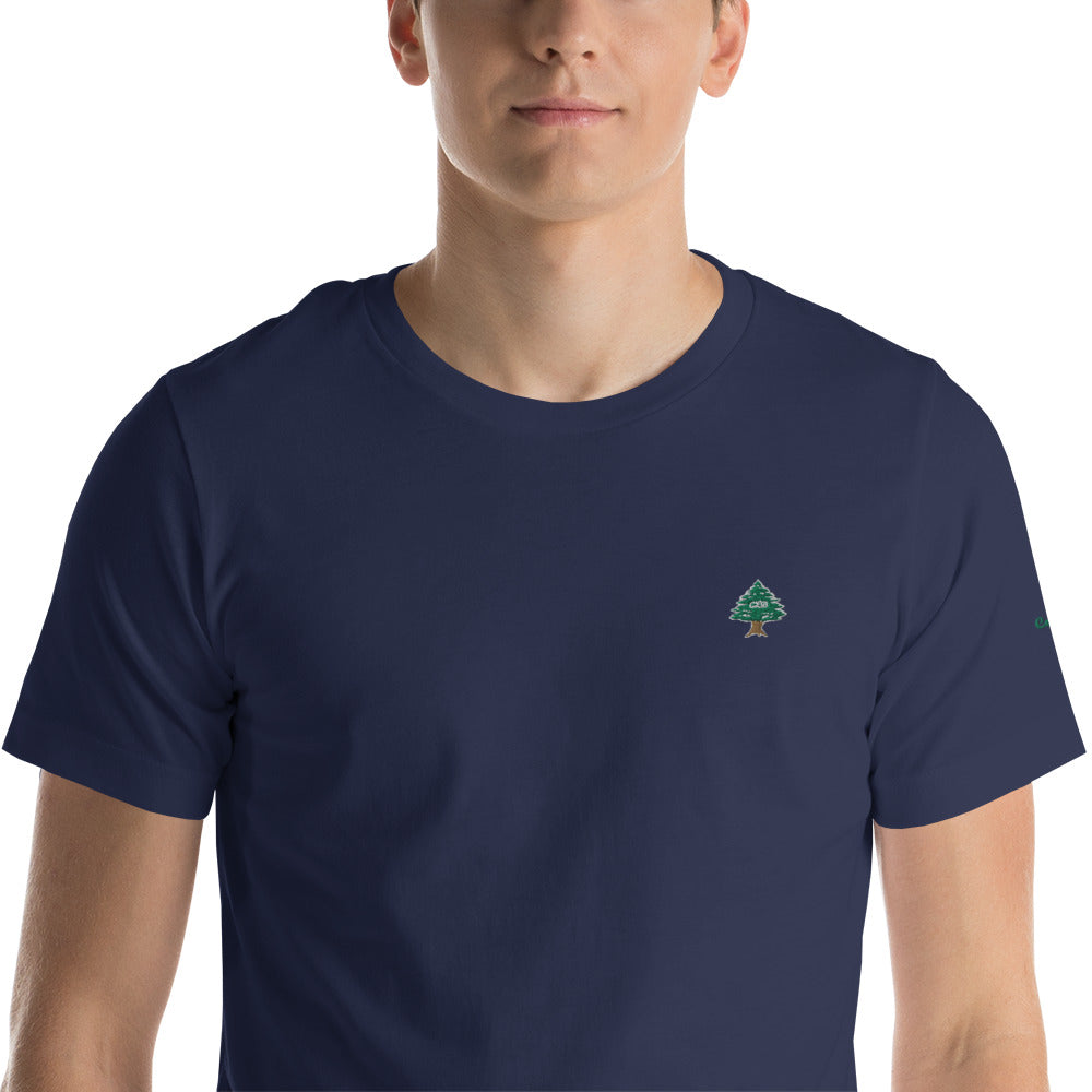 Cedar Embroidery Men's T-Shirt