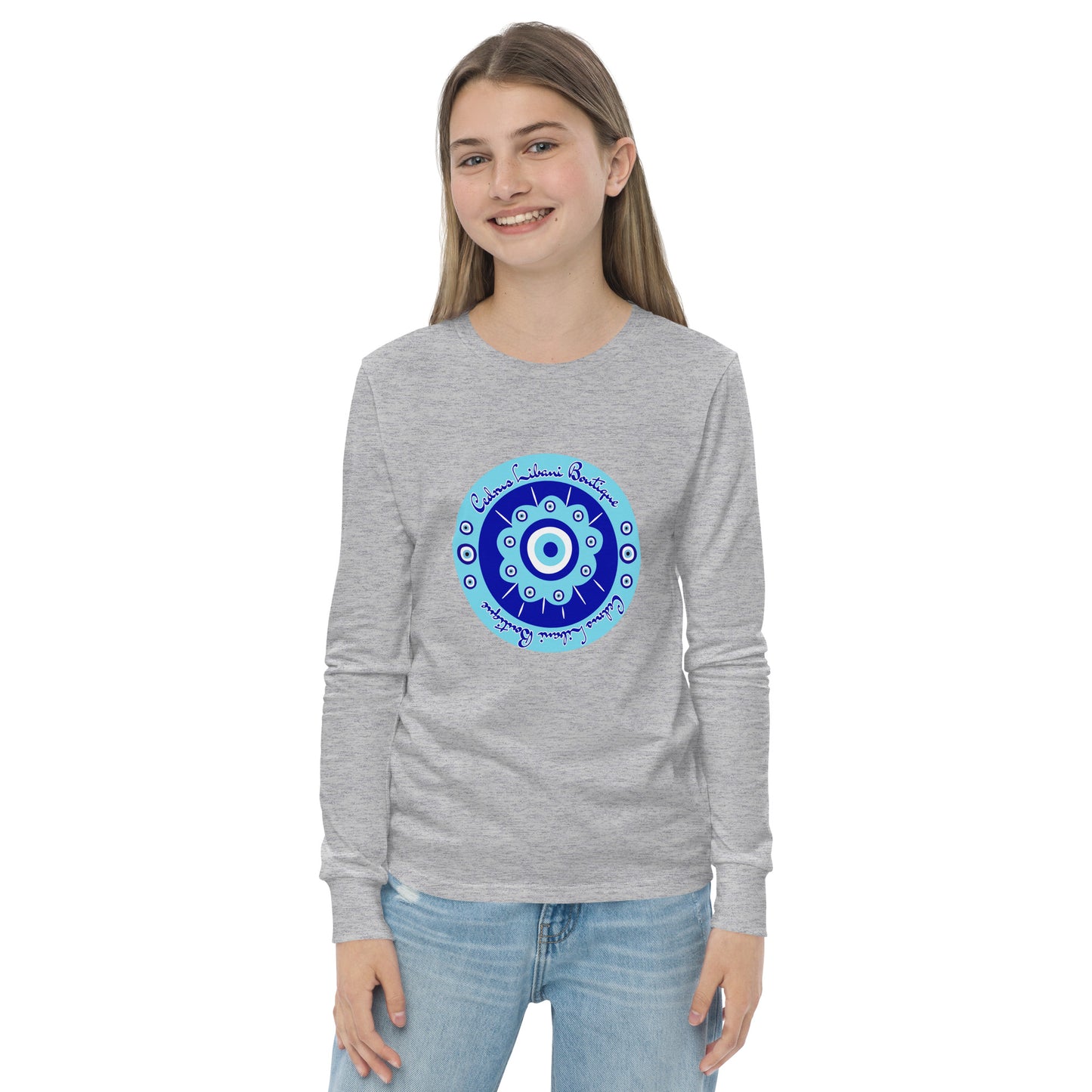 Evil Eye Flower Youth Long Sleeve