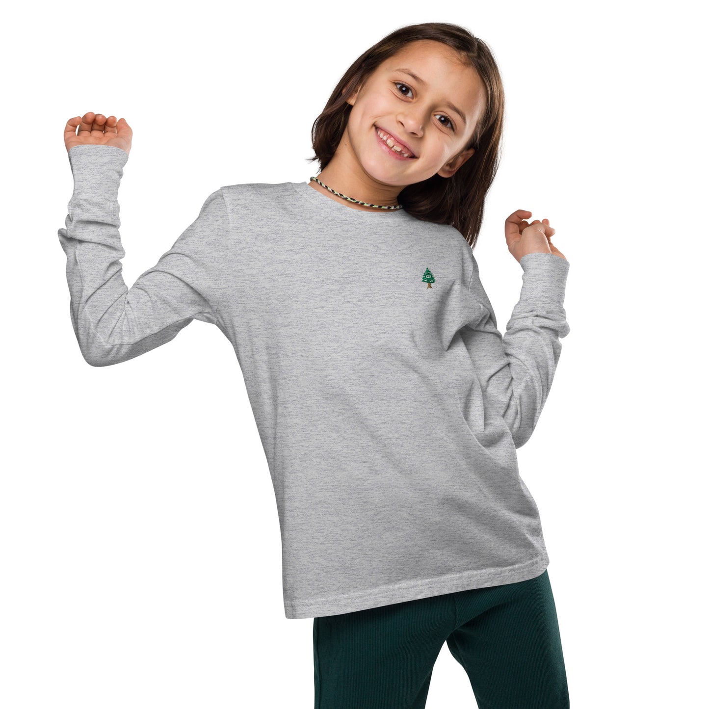 Cedar Embroidery Youth Long Sleeve