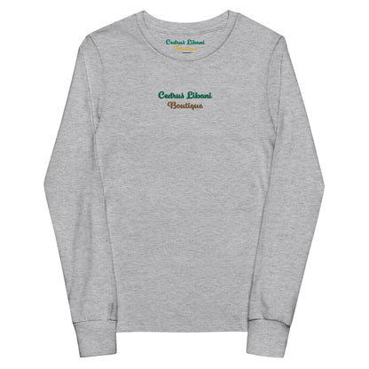 Script Embroidery Youth Long Sleeve