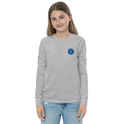 Evil Eye Flower Embroidery Youth Long Sleeve