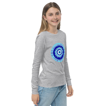 Evil Eye Flower Youth Long Sleeve