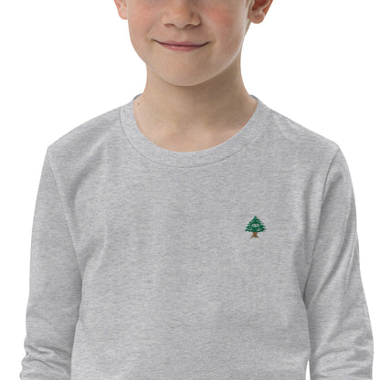 Cedar Embroidery Youth Long Sleeve