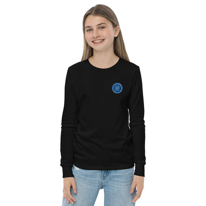 Evil Eye Flower Embroidery Youth Long Sleeve