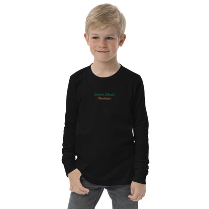 Script Embroidery Youth Long Sleeve