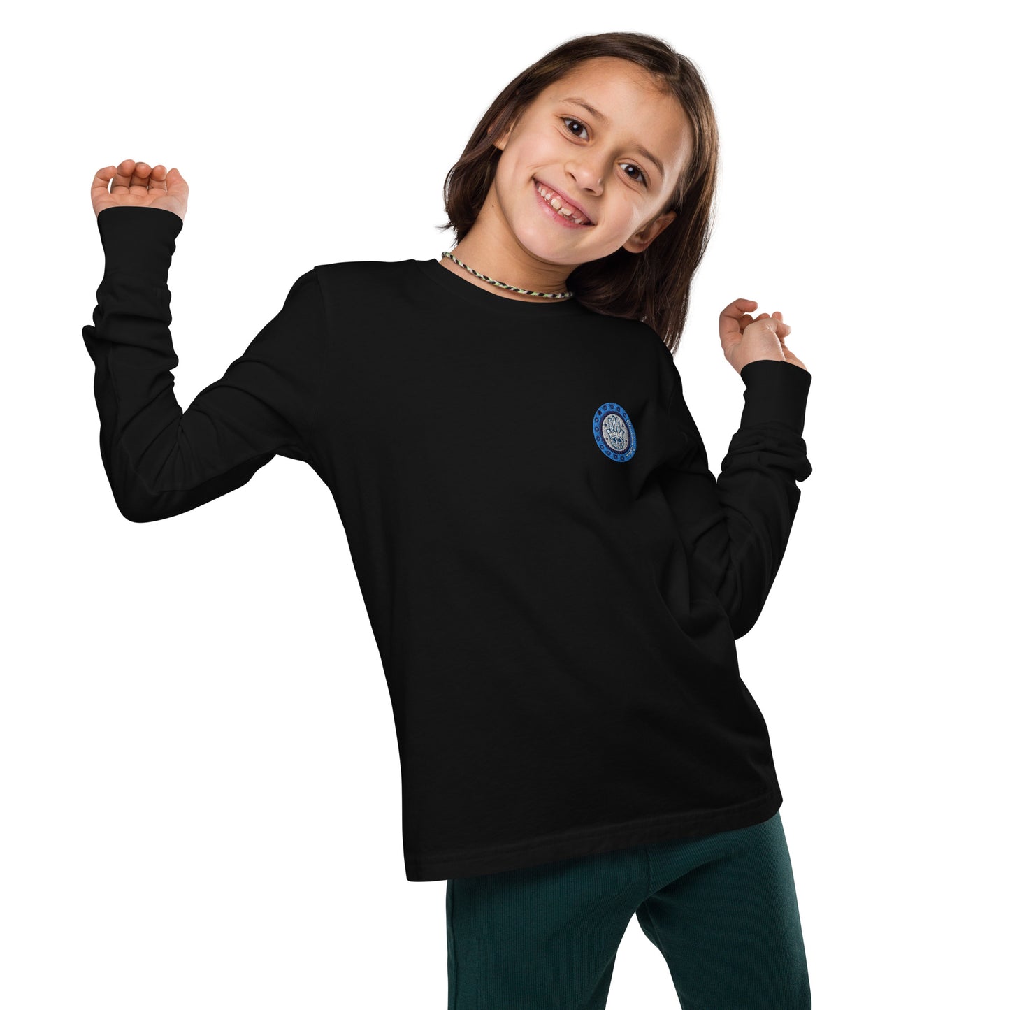 Hamsa Embroidery Youth Long Sleeve