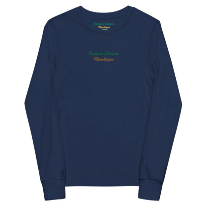 Script Embroidery Youth Long Sleeve