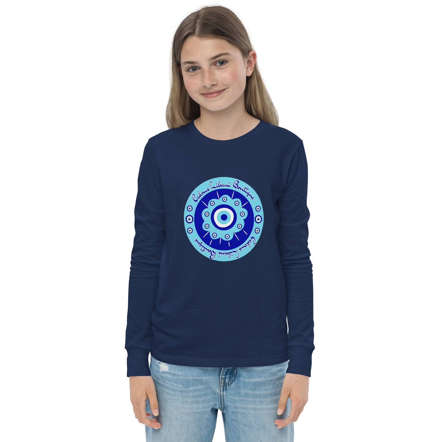 Evil Eye Flower Youth Long Sleeve