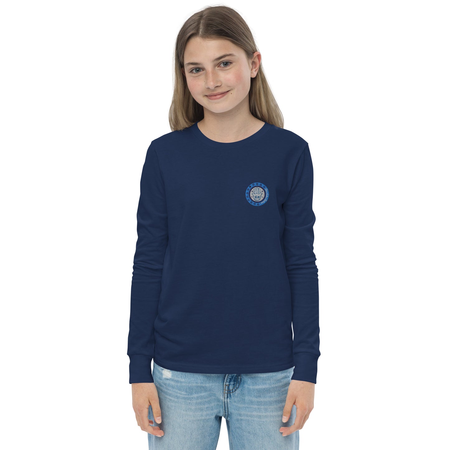 Hamsa Embroidery Youth Long Sleeve