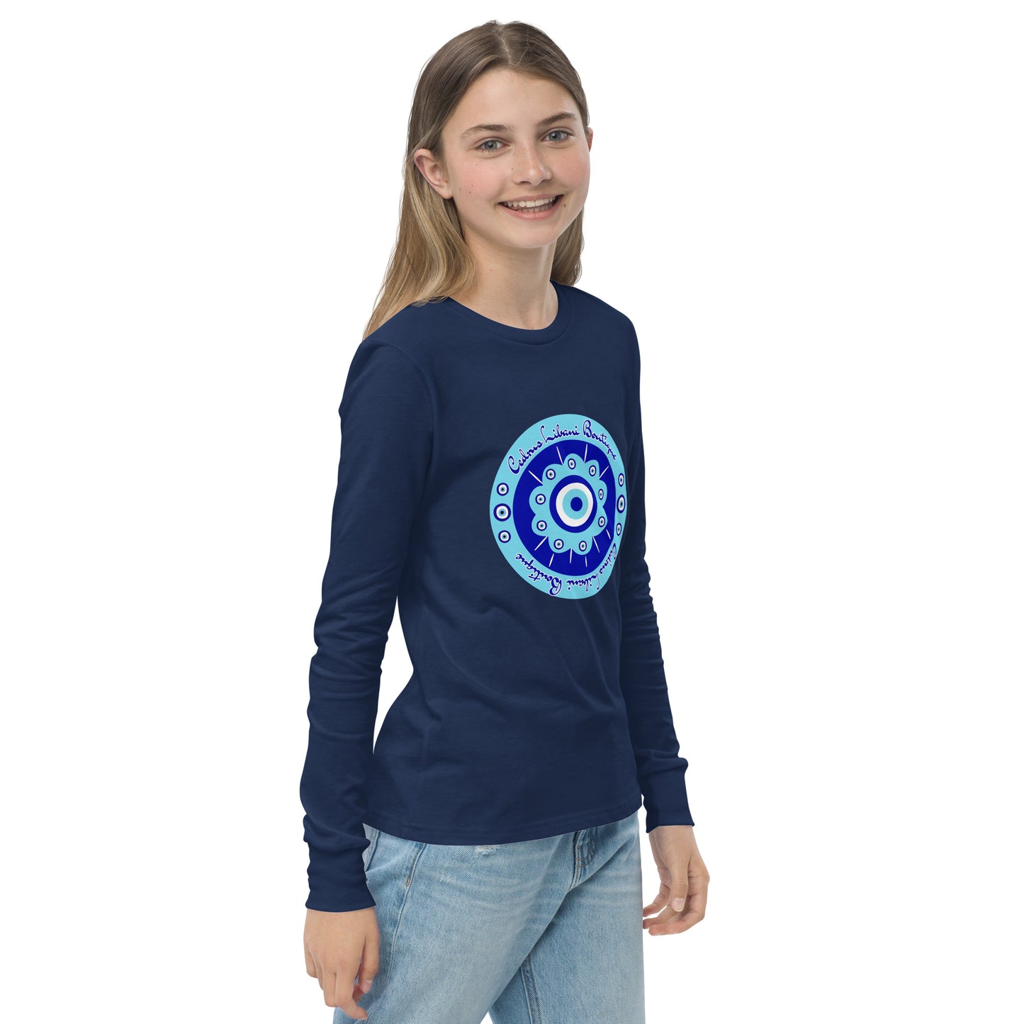 Evil Eye Flower Youth Long Sleeve