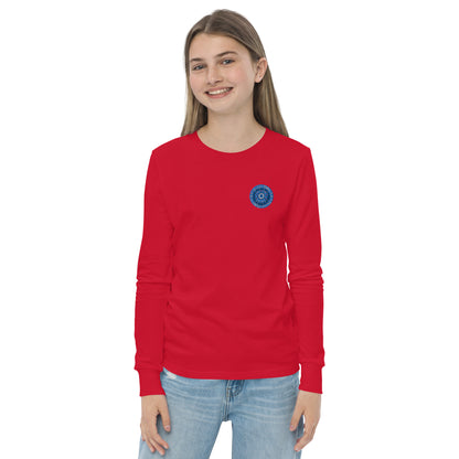 Evil Eye Flower Embroidery Youth Long Sleeve