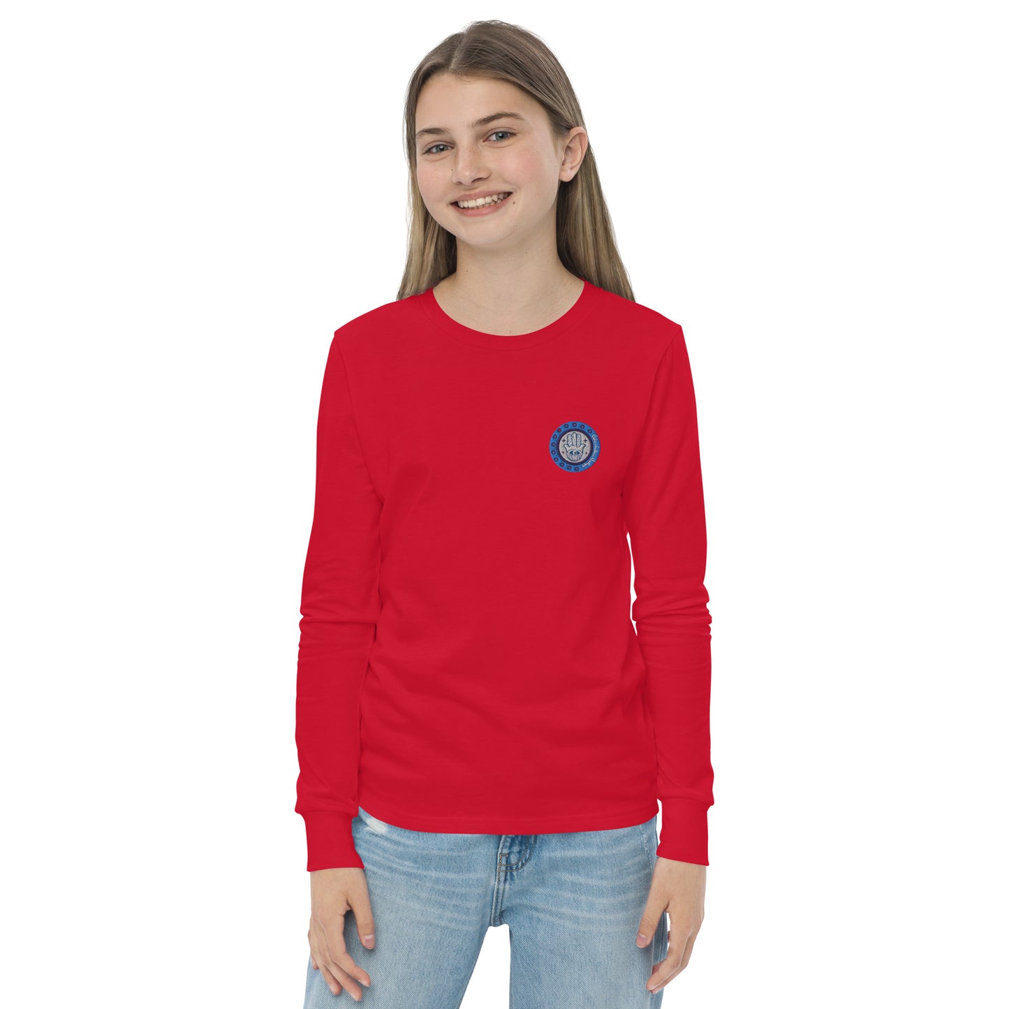 Hamsa Embroidery Youth Long Sleeve