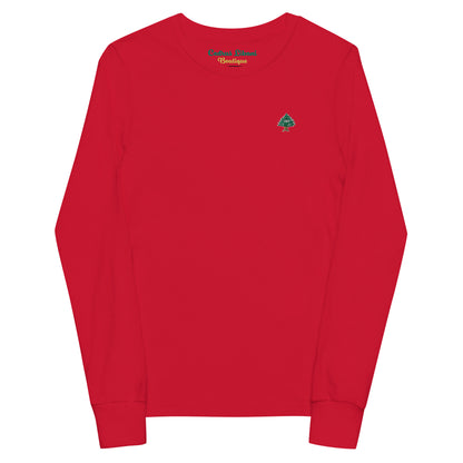 Cedar Embroidery Youth Long Sleeve