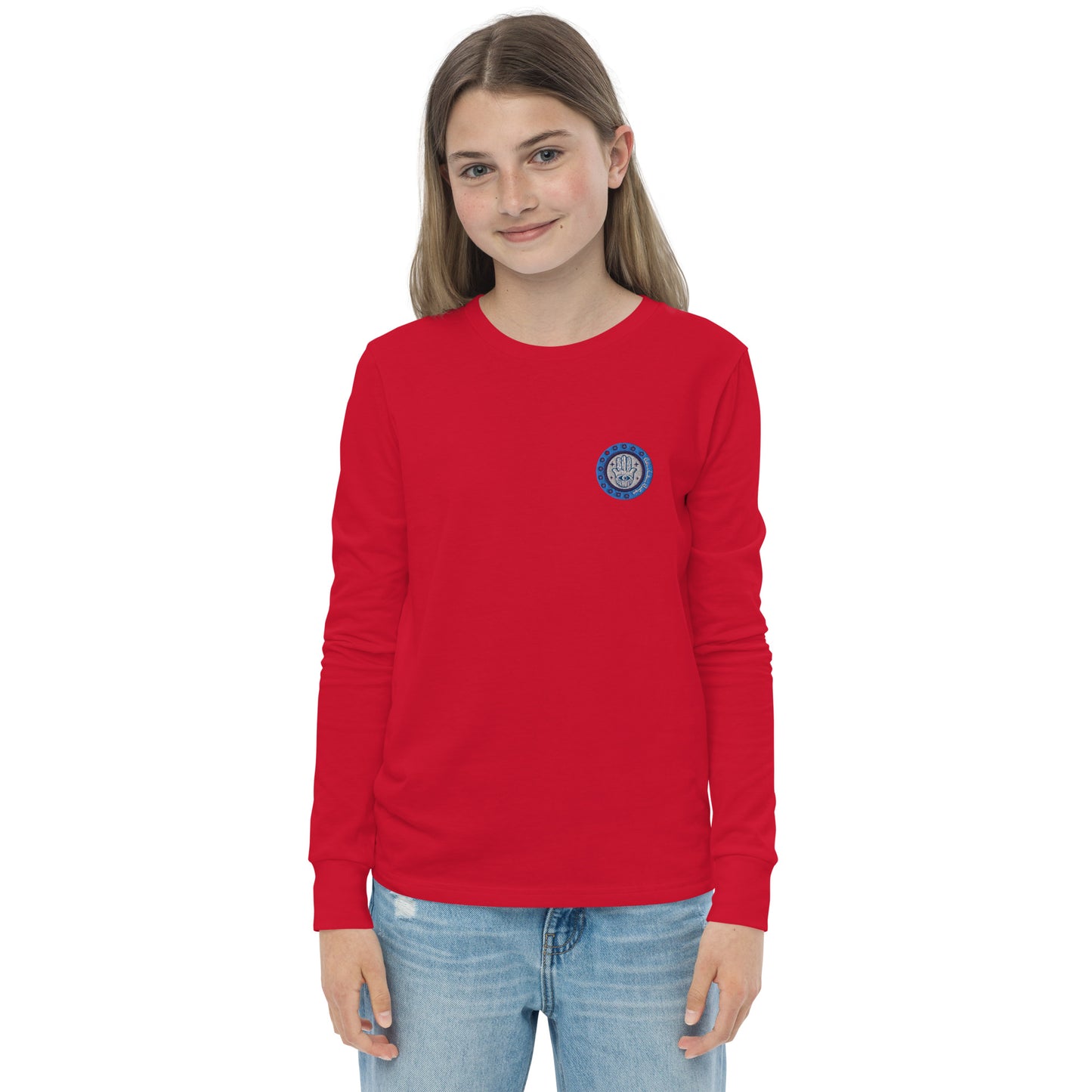 Hamsa Embroidery Youth Long Sleeve