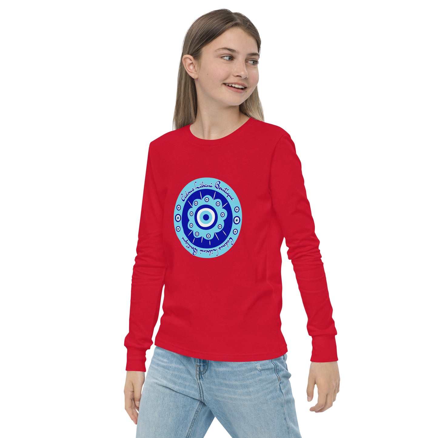 Evil Eye Flower Youth Long Sleeve