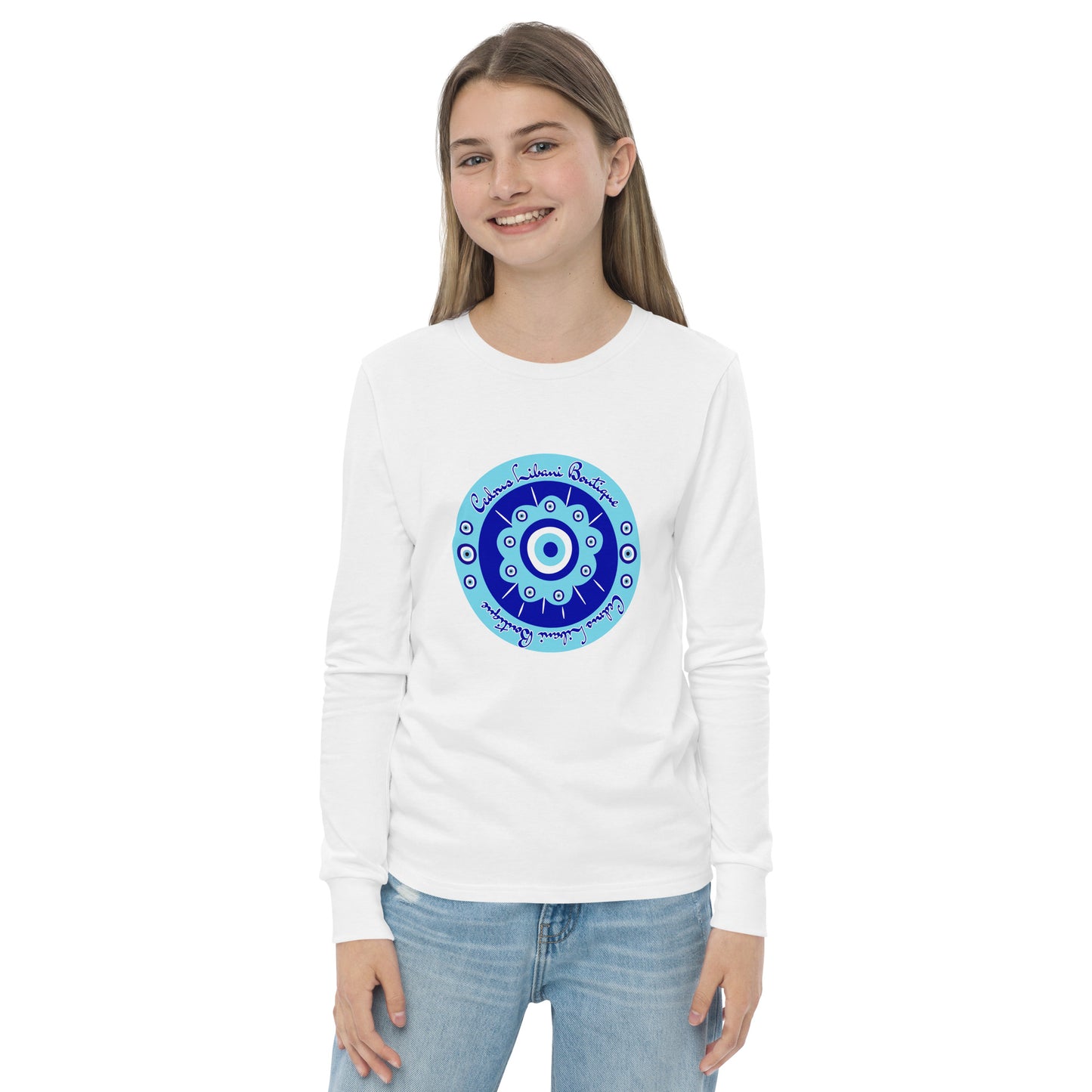 Evil Eye Flower Youth Long Sleeve