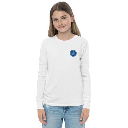 Evil Eye Flower Embroidery Youth Long Sleeve