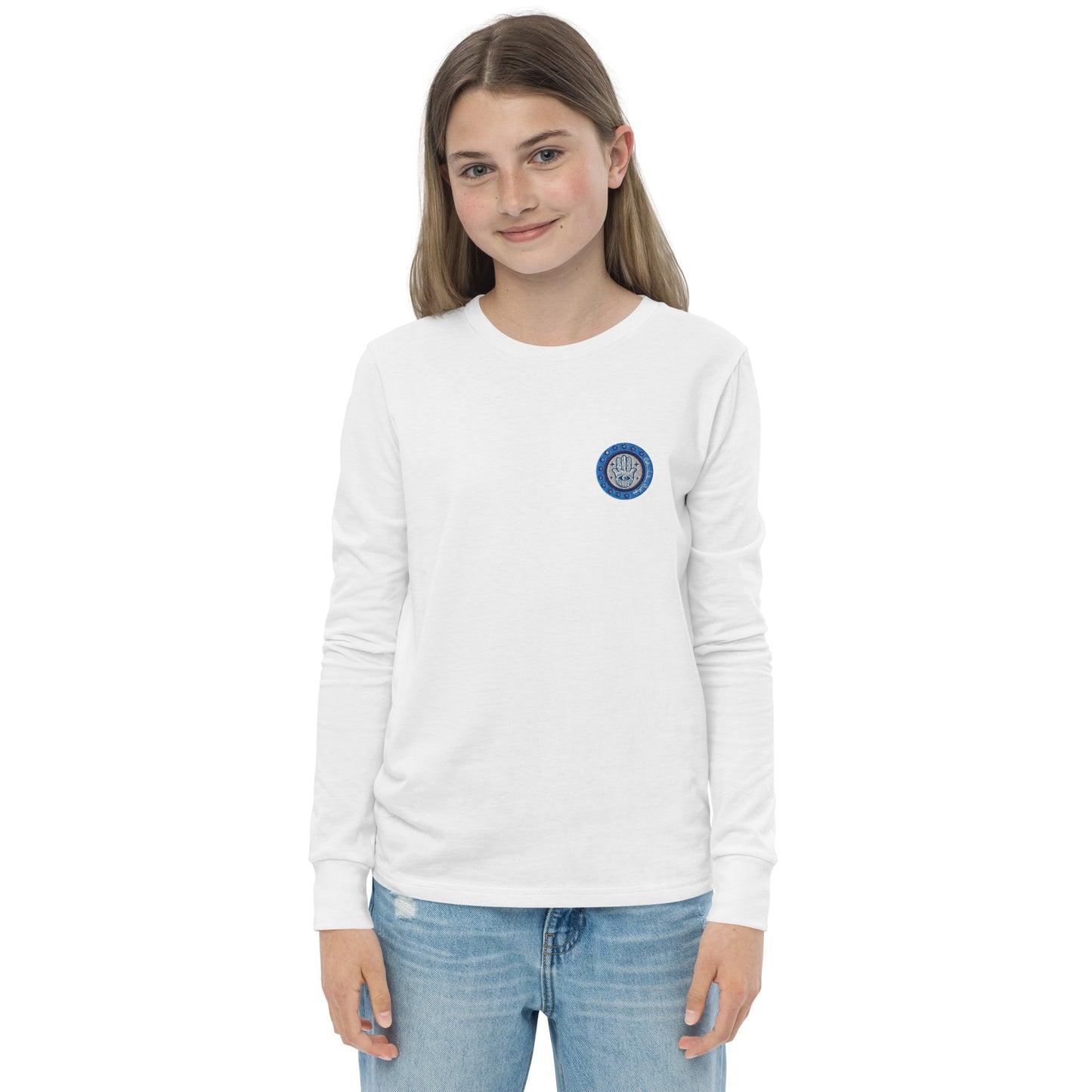 Hamsa Embroidery Youth Long Sleeve