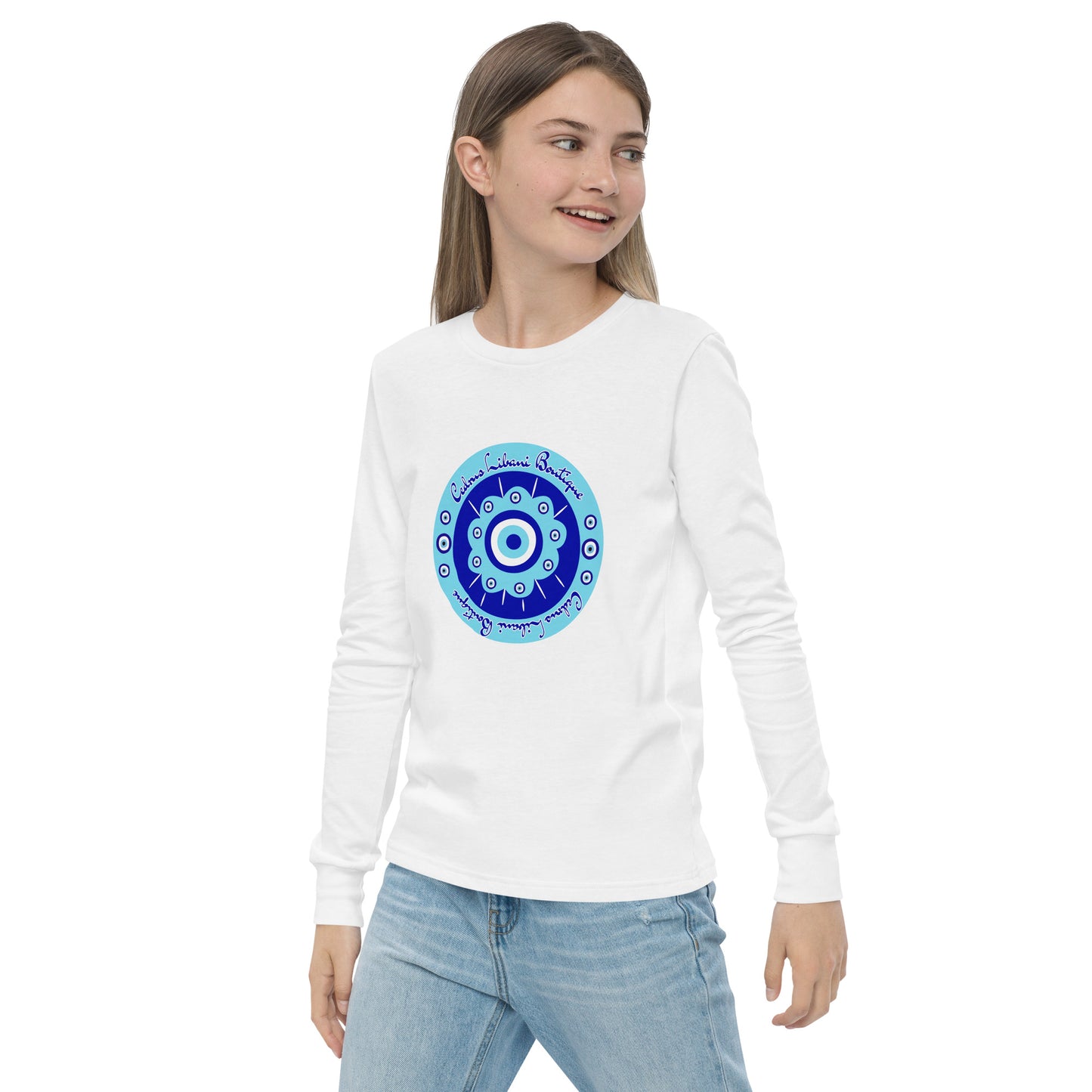 Evil Eye Flower Youth Long Sleeve