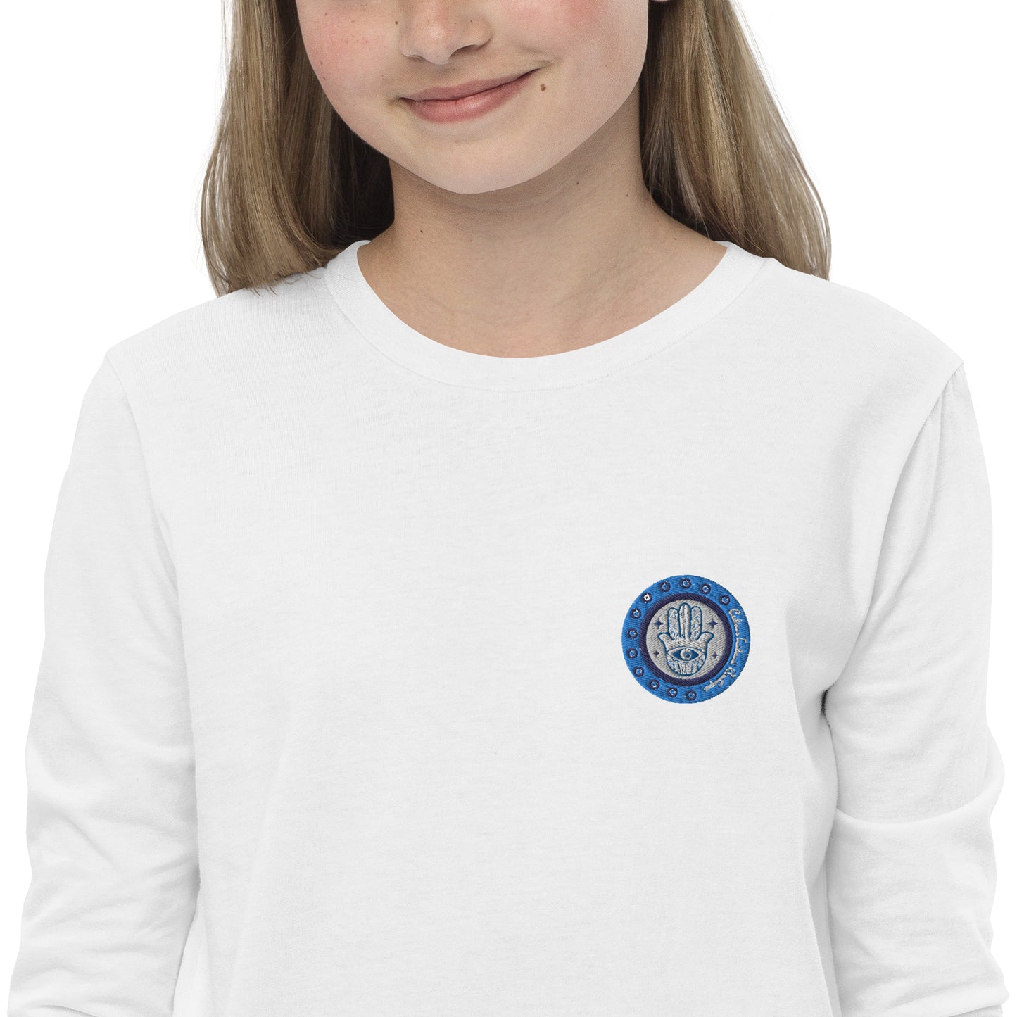 Hamsa Embroidery Youth Long Sleeve