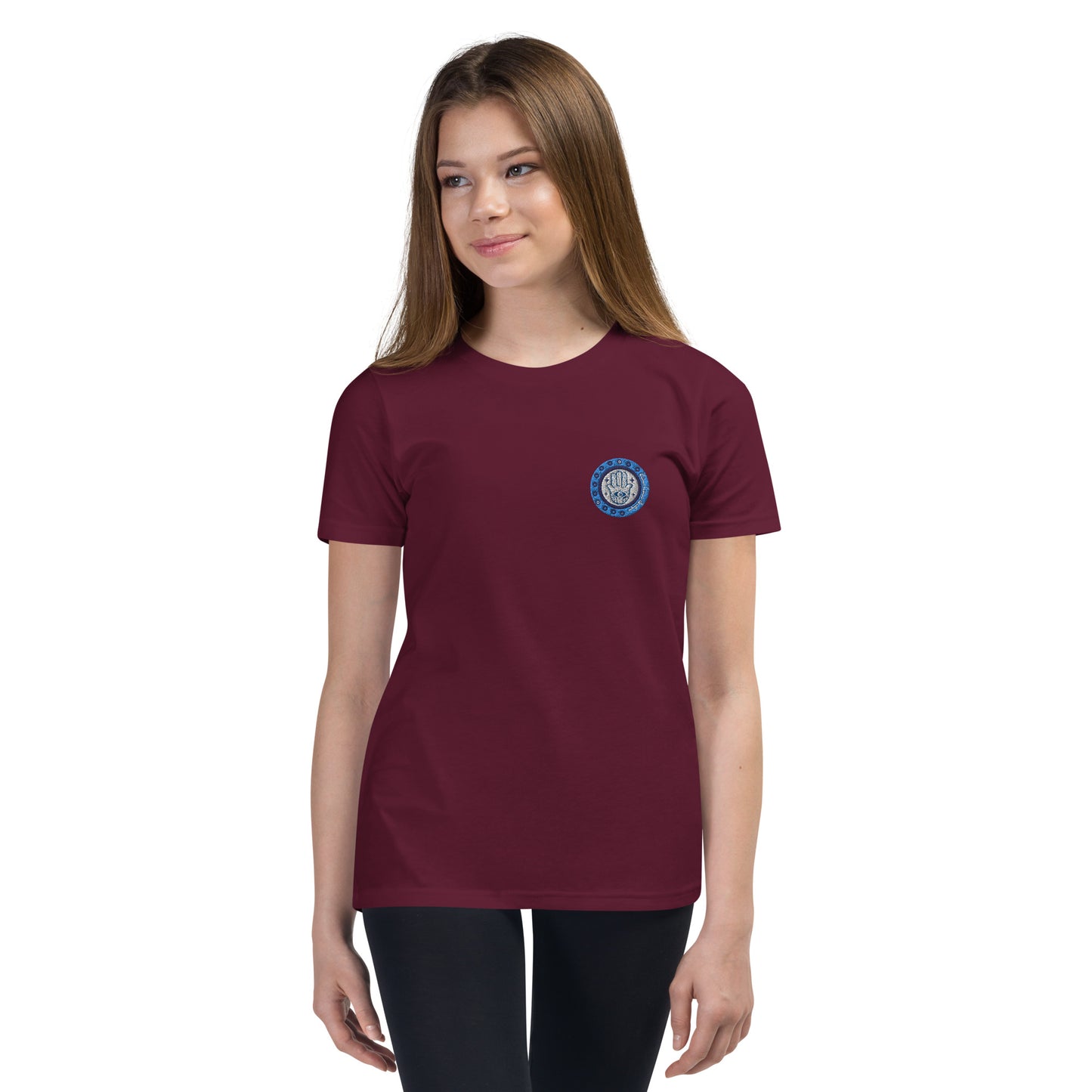 Hamsa Embroidery Youth T-Shirt