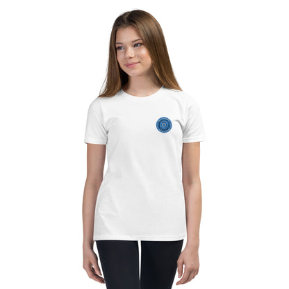 Evil Eye Flower Embroidery Youth T-Shirt